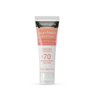 Protetor Solar Facial Neutrogena Sun Fresh Derm Care Dry Skin sem Cor FPS70 com 40g