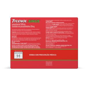 Tylenol Sinus 500mg 36 Comprimidos