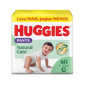 Fralda Descartável Infantil Pants Huggies Natural Care G Pacote 60 Unidades Leve Mais Pague Menos