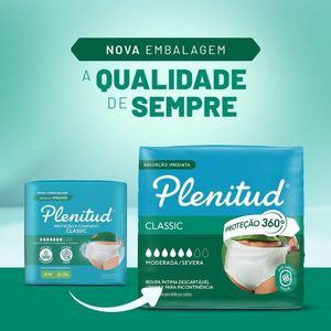 Roupa Íntima Descartável Unissex Plenitud Classic P/M Pacote 16 Unidades Leve Mais Pague Menos