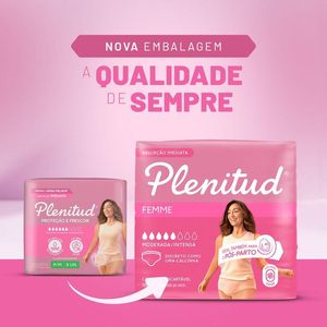 Roupa Íntima Descartável Plenitud Femme P/M Pacote 16 Unidades Leve Mais Pague Menos