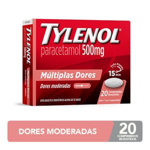 Tylenol 500mg 20 Comprimidos Revestidos