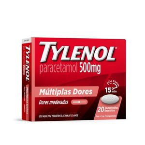 Tylenol 500mg 20 Comprimidos Revestidos