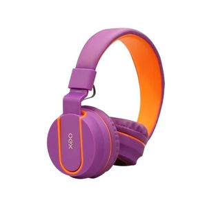 Fone de Ouvido OEX com Microfone Dobrável Teen Fluor Roxo e Laranja HS107