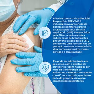 Vacina Virus Sincicial Abrysvo Inj 0,5Ml Pfizer + Aplicação