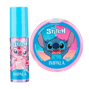Kit Infantil Stitch Maquiagem + Brilho Labial