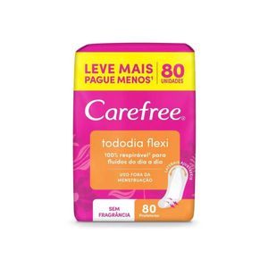 Absorvente Carefree Todo Dia Flexi 80 Unidades