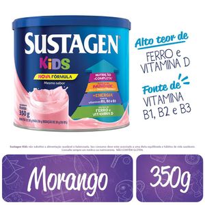 Complemento Alimentar Infantil Sustagen Kids Morango 350g