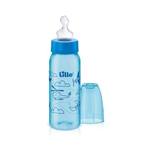 Mamadeira Lillo Divertida Azul 6+ Meses 240ml 1 Unidade
