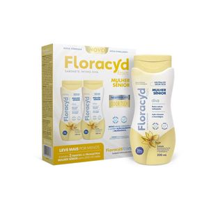 Kit Sabonete Líquido Íntimo Floracyd Diva Mulher Sênior 2 Unidades com 200ml Cada