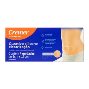 Curativo Silicone Cremer Cicatrização 4 Unidades