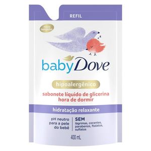 Sabonete Líquido Infantil Dove Baby 400ml Hidratante Relaxante Hora de Dormir Refil