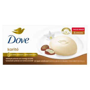 Sabonete em Barra Dove Karité 6 Unidades Leve Mais Pague Menos 90g