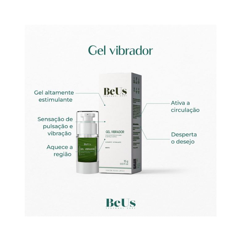 Encontraproduto.com.br - Gel Vibrador com Extrato de Jambu e Centella Asiatica sabor Menta 15g BeUs