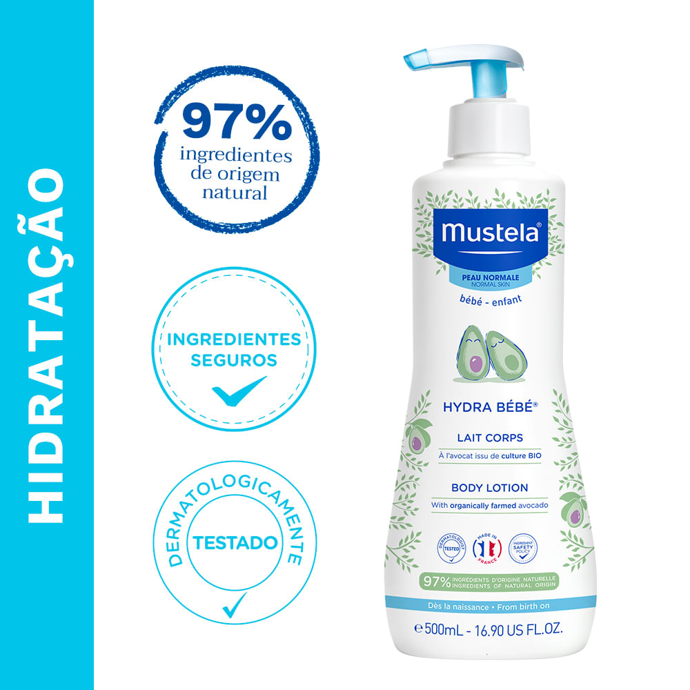 Hidratante Infantil Mustela Hydra Bebê Para Pele Normal 500ml ...