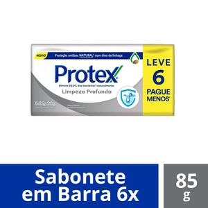 Sabonete em Barra Protex Limpeza Profunda 85g 6 unidades