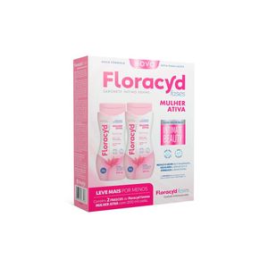 Kit Sabonete Líquido Íntimo Floracyd Femme Mulher Ativa 2 Unidades com 200ml Cada