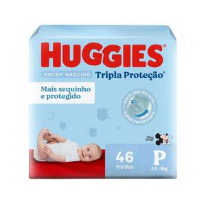 Fralda Huggies Tripla Proteção Mega P 46 Unidades