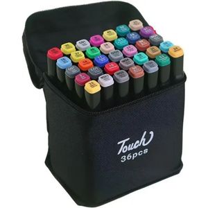 Kit Yins Paper Caneta Marcadora Ponta Dupla 36 Cores