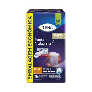 Roupa Íntima Tena Pants Noturna P/M Embalagem Econômica 16 Unidades