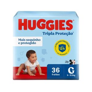 Fralda Huggies Tripla Proteção Mega G 36 Unidades