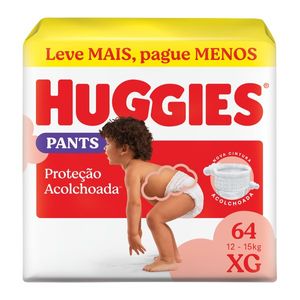 Huggies Fralda Pants Roupinha Proteção Acolchoada XG - 64 Un