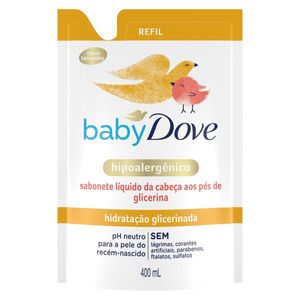 Refil Sabonete Líquido Dove Baby da Cabeça aos Pés Hidratação Glicerinada 400ml