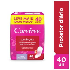 Carefree Protetor Diário Proteção com fragrância 40 unidades