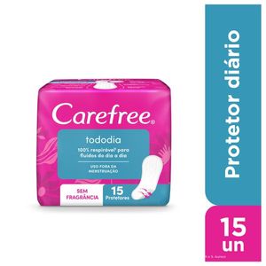 Absorvente Carefree Todo Dia sem Perfume 15 Unidades