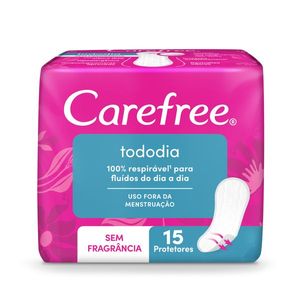 Absorvente Carefree Todo Dia sem Perfume 15 Unidades