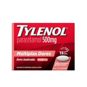 Tylenol 500mg 20 Comprimidos Revestidos