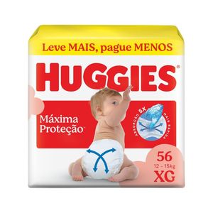 Fralda Huggies Descartável Máxima Proteção XG 56 Unidades
