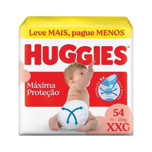 Fralda Huggies Descartável Máxima Proteção XXG 54 Unidades