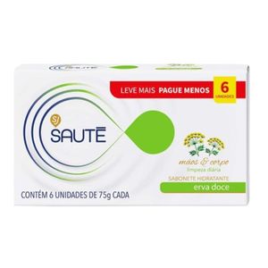 Sabonete em Barra Saute Erva Doce Parck 6 Unidades 75g
