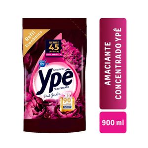 Refil Amaciante de Roupa Ypê Concentrado Pink Garden 900ml