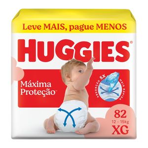 Huggies Fralda Descartável Máxima Proteção XG - 82 Un