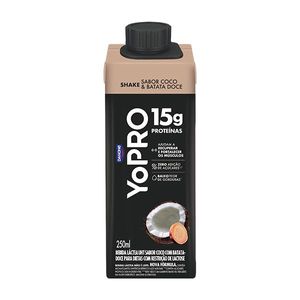 Bebida Láctea Yopro Coco c/ Batata Doce 15g Proteína 250ml