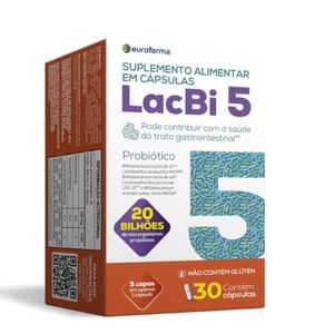 Suplemento Alimentar LacBi 5  30 Cápsulas Eurofarma