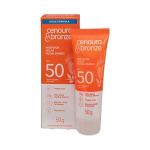 Protetor Solar Facial Diário FPS 50 Cenoura & Bronze 50g