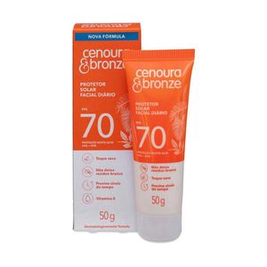 Protetor Solar Facial Diário FPS 70 Cenoura & Bronze 50g