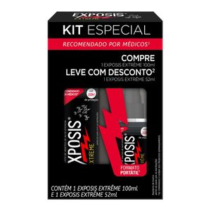 Kit Repelente Exposis Líquido 100ml + Repelente Extreme 52ml Sem Perfume