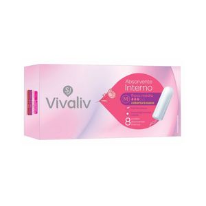 Absorvente Interno Vivaliv Médio 8 Unidades