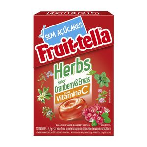 Bala Fruittella Herbs Cranberry 12 Unidades