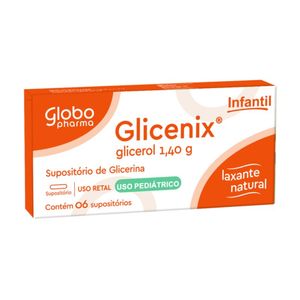 Glicenix Pediátrico Supositório 1,40g 6 Unidades Globo