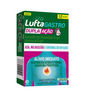 LuftaGastro Dupla Ação Menta 12 Sachês 10ml Cada