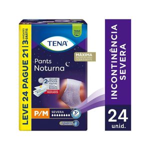 Roupa Íntima Tena Pants Noturna P/M Leve 24 Pague 21 Unidades