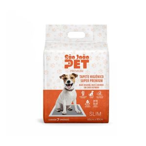 Tapete Higiênico São João Pet Premium 80cmx60cm 7 Unidades