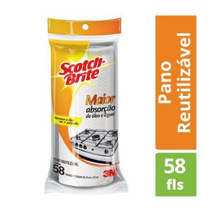 Pano Reutilizável Scotch-Brite® 3M 58 Folhas