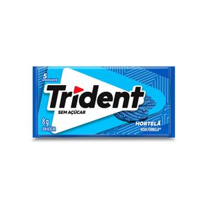 Chiclete Trident Hortelã Sem Açúcar 8g