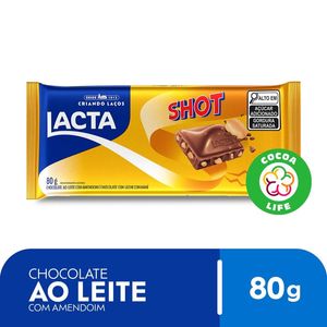 Chocolate Shot Ao Leite com Amendoim 80g